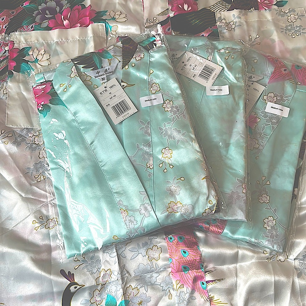 Satin Bridesmaid Robes x2 - size Medium